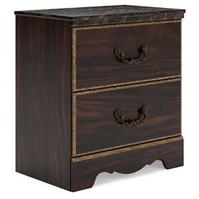 Ashley Furniture Glosmount Reddish Brown Two Drawer Night Stand