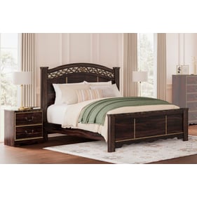 Ashley Furniture Glosmount Reddish Brown 2pc Bedroom Set With King Poster B...