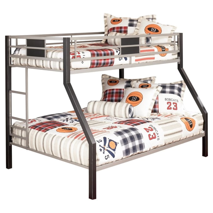 Ashley Furniture Dinsmore Black Gray Twin Over Full Bunk Bed B106-56