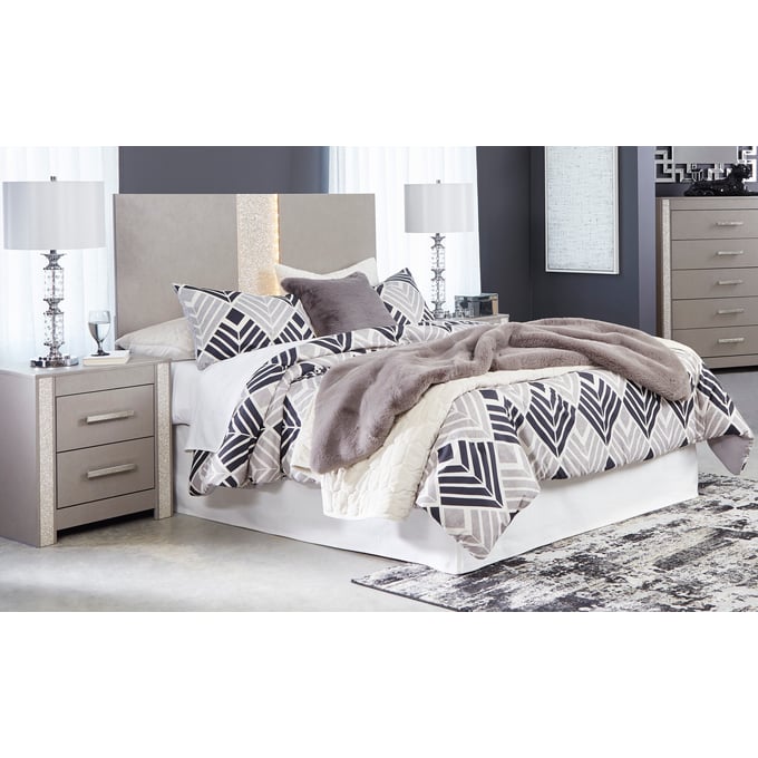 Ashley Furniture Surancha Gray 2pc Bedroom Set With Queen Headboard B1145-BR-S1