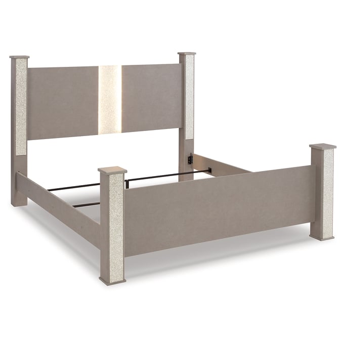 Ashley Furniture Surancha Gray Poster Beds B1145-PST-BED-V