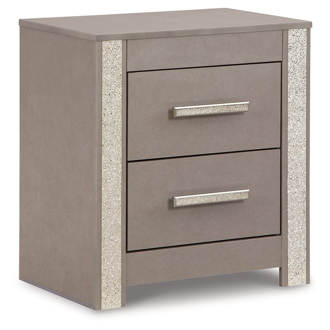 Ashley Furniture Surancha Gray Two Drawer Night Stand B1145-92