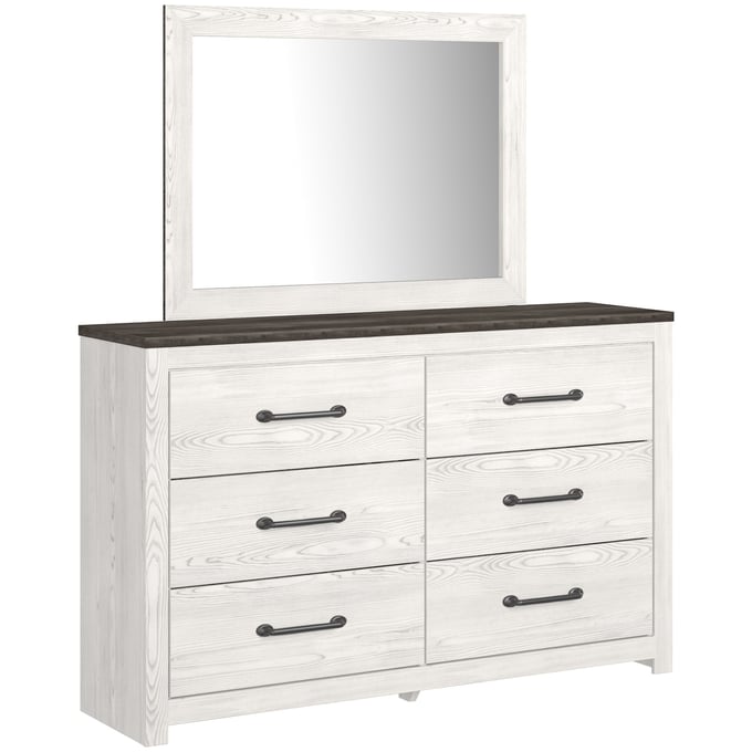 Ashley Furniture Gerridan White Gray Dresser And Mirror B1190B1