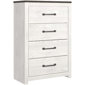 Ashley Furniture Gerridan White Gray Four Drawer Chest