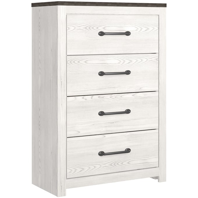 Ashley Furniture Gerridan White Gray Four Drawer Chest B1190-44