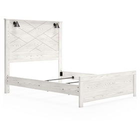 Ashley Furniture Gerridan White Queen Panel Bed With Light