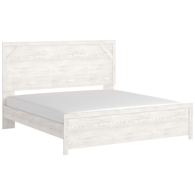 Ashley Furniture Gerridan White Gray King Panel Bed B1190B3