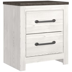 Ashley Furniture Gerridan White Gray Two Drawer Night Stand