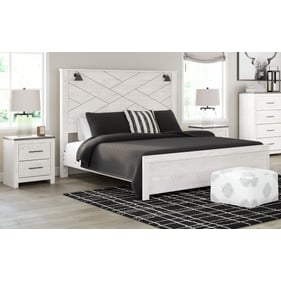 Ashley Furniture Gerridan White 4pc Bedroom Set With Queen Light Panel Bed