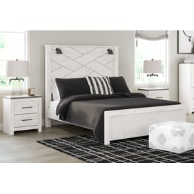 Ashley Furniture Gerridan White 2pc Bedroom Set With Queen Light Panel Bed