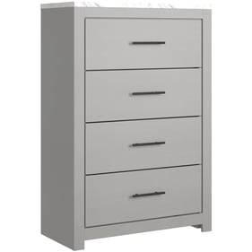 Ashley Furniture Cottonburg Light Gray White Four Drawer Chest