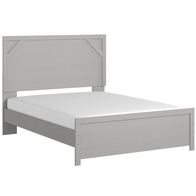 Ashley Furniture Cottonburg Light Gray Queen Panel Headboard Footboard B1192-71