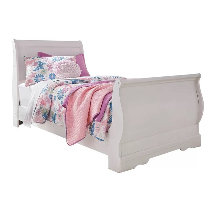 Ashley Furniture Anarasia White Twin Sleigh Bed B129B1