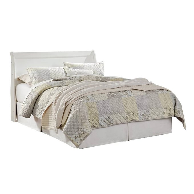 Ashley Furniture Anarasia White Queen Sleigh Headboard With Bed Frame B129-QHDBD