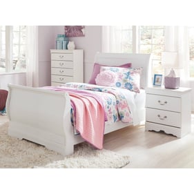 Ashley Furniture Anarasia White 2pc Bedroom Set With Twin Sleigh Bed