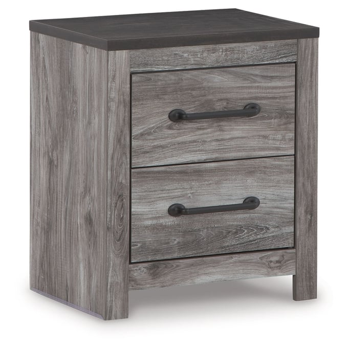 Ashley Furniture Bronyan Dark Gray Two Drawer Night Stand B1290-92