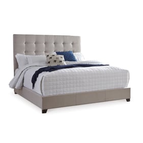 Ashley Furniture Dolante Beige Upholstered Tufted Queen Bed