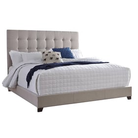 Ashley Furniture Dolante Beige Upholstered Tufted King Bed