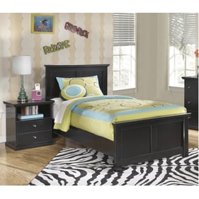 Ashley Furniture Maribel Black 2pc Bedroom Set With Twin Panel Bed