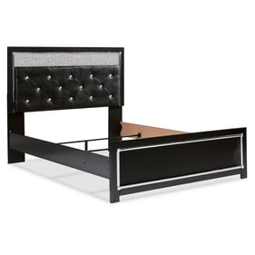 Ashley Furniture Kaydell Chrome Black Queen Upholstered Panel Bed