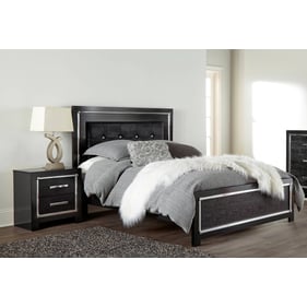 Ashley Furniture Kaydell Black 2pc Bedroom Set With King Upholstered Panel ...