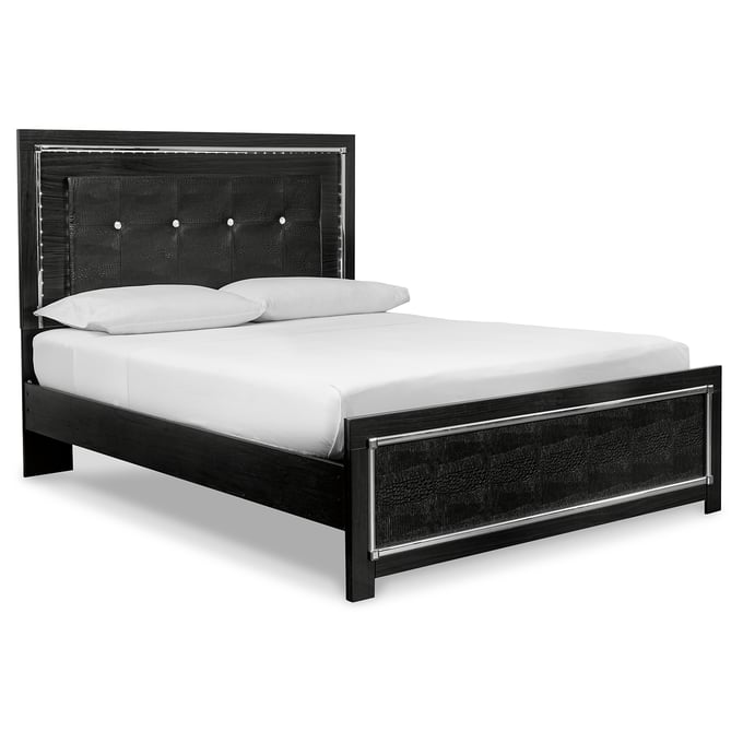 Ashley Furniture Kaydell Black Upholstered Panel Beds B1420-BED-V