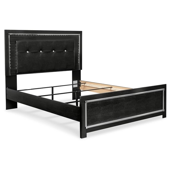 Ashley Furniture Kaydell Black Queen Upholstered Panel Bed B1420B8