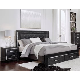 Ashley Furniture Kaydell Black 4pc Bedroom Set With King Storage Bed