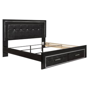 Ashley Furniture Kaydell Black King Upholstered Panel Storage Bed