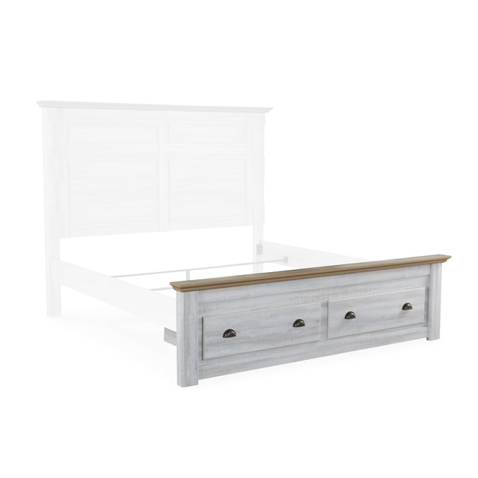 Ashley Furniture Haven Bay Weathered White King Storage Footboard B1512-56S