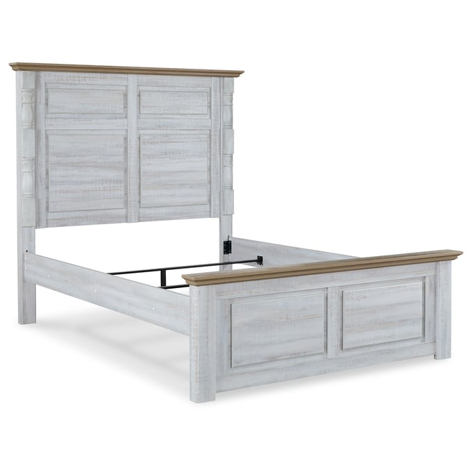 Ashley Furniture Haven Bay Weathered White 2pc Bedroom Set With Queen Panel Bed B1512-BR-S3