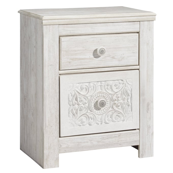 Ashley Furniture Paxberry Whitewash Two Drawer Night Stand B181-92