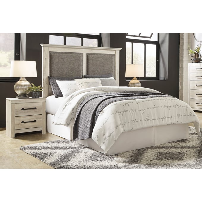 Ashley Furniture Cambeck Whitewash 2pc Bedroom Set With Queen Upholstered Headboard B192-BR-S40