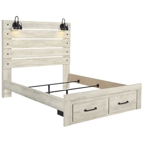 Ashley Furniture Cambeck Whitewash Queen Footboard Storage Bed