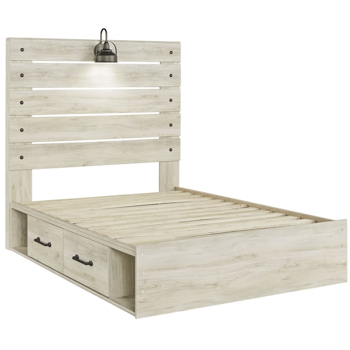 Ashley Furniture Cambeck Whitewash Full Side Storage Bed B192B16