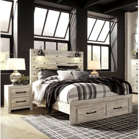 Ashley Furniture Cambeck Whitewash 2pc Bedroom Set With Queen Footboard Sto...