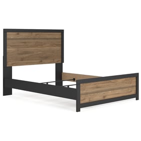 Ashley Furniture Vertani Black Honey Brown Queen Panel Bed