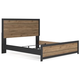 Ashley Furniture Vertani Black Honey Brown King Panel Bed