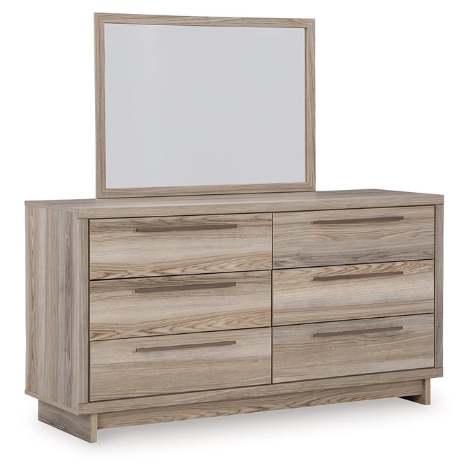 Ashley Furniture Hasbrick Tan Dresser And Mirror B2075B5