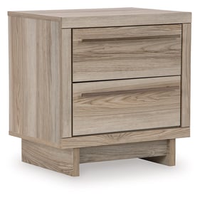 Ashley Furniture Hasbrick Tan Two Drawer Night Stand