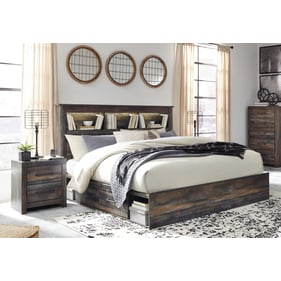 Ashley Furniture Drystan 2pc Bedroom Set With King Bookcase And 2 Drawers B...