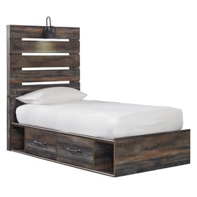 Ashley Furniture Drystan Twin Panel Bed With 2 Storage Drawers