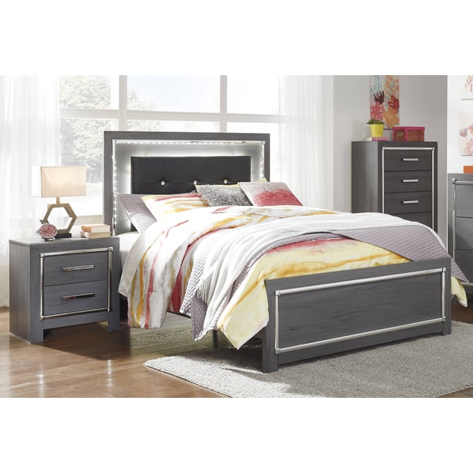 Ashley Furniture Lodanna Gray 4pc Bedroom Set With Full Bed B214-BR-S16