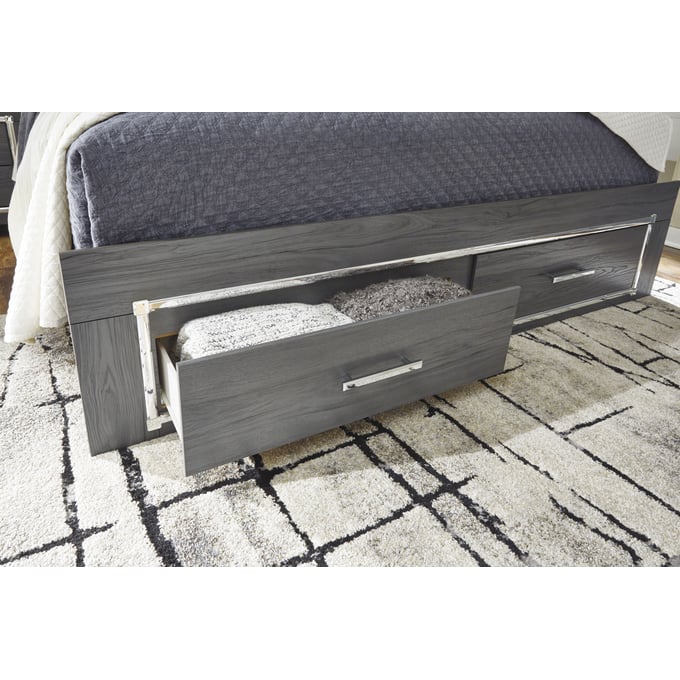 Ashley Furniture Lodanna Gray King Storage Footboard B214-56S