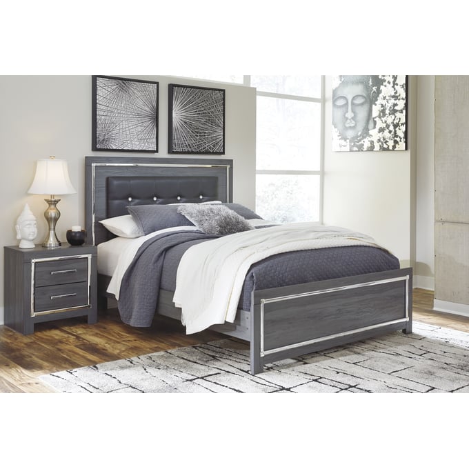 Ashley Furniture Lodanna Gray 4pc Bedroom Set With Queen Panel Bed B214-BR-S22