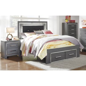 Ashley Furniture Lodanna Gray 2pc Bedroom Set With Full Storage Bed