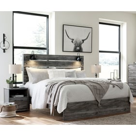 Ashley Furniture Baystorm Gray Wood 4pc Bedroom Set With King Bed