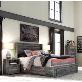 Ashley Furniture Baystorm Gray 4pc Bedroom Set With Queen 4 Drawers Bed