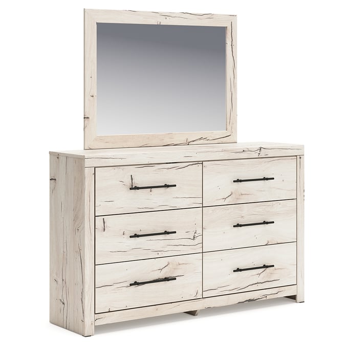 Ashley Furniture Lawroy Light Natural Dresser And Mirror B2310B1