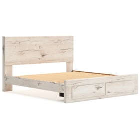 Ashley Furniture Lawroy Light Natural King Panel Storage Bed